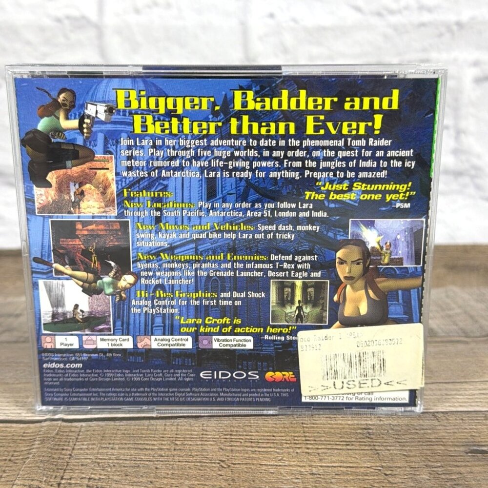 Tomb Raider III Adventure Lara Croft PlayStation PS1 Greatest Hits Manual Tested - Picture 2 of 11